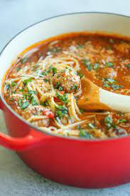 Spaghetti and Meatball Soup